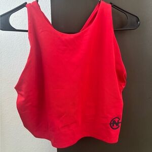 Nautica Competition Women's Athletic Crop Tank Top - Red - Size M